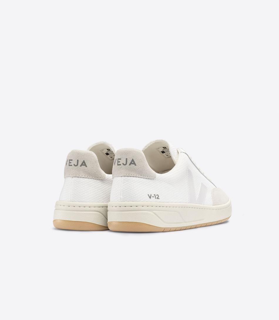 Veja B-mesh Natural V-12 Damen Weiß Beige | CHQAV15647