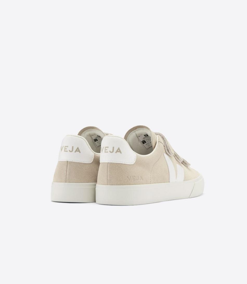 Veja Chromefree Leder Almond Recife Damen Weiß | CHICD16540