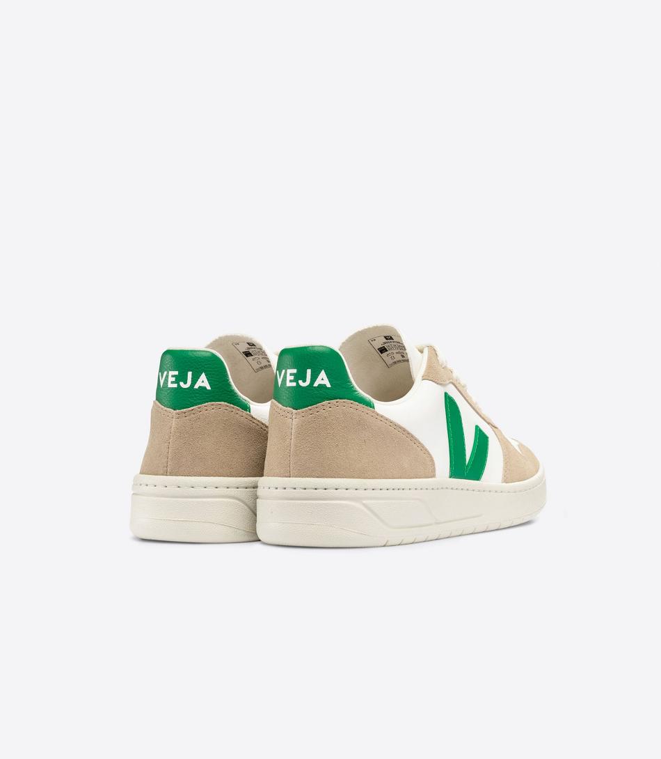 Veja Chromefree Leder Emeraude Sahara V-10 Herren Weiß | BCHSD71497