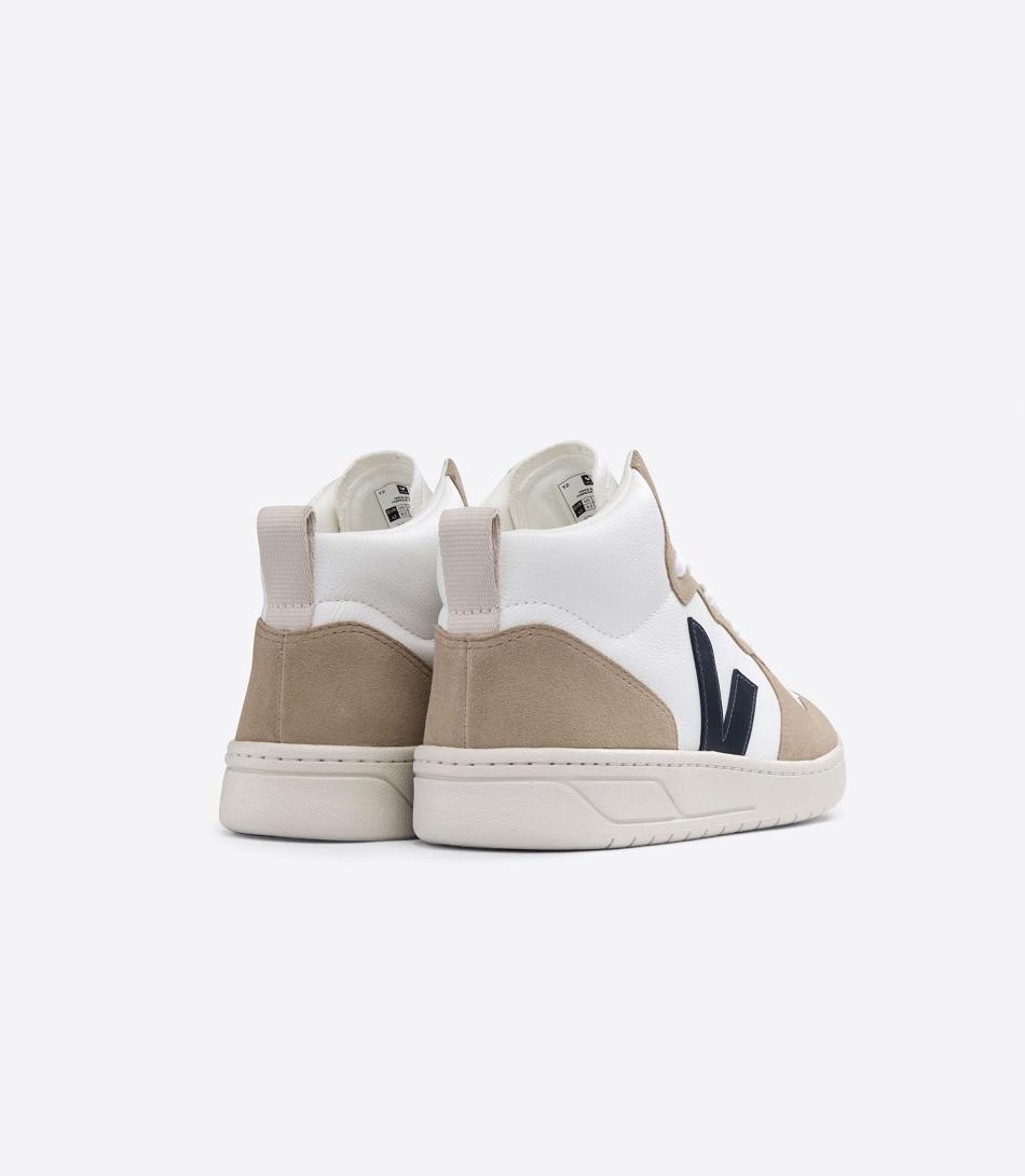 Veja Chromefree Leder Nautico Sahara V-15 Damen Weiß | TCHPQ41202