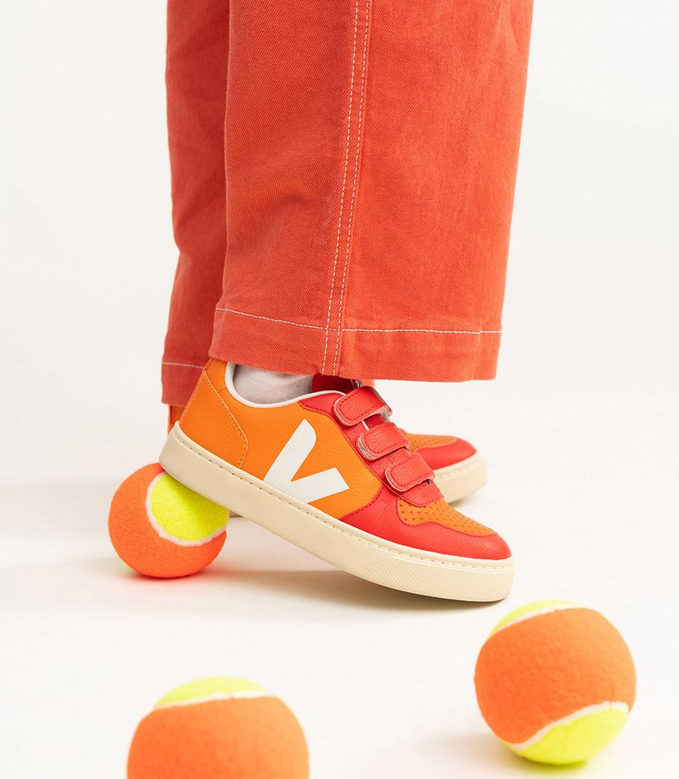 Veja Chromefree Leder Tao Orange V-10 Kinder Orange | CHNZX33289