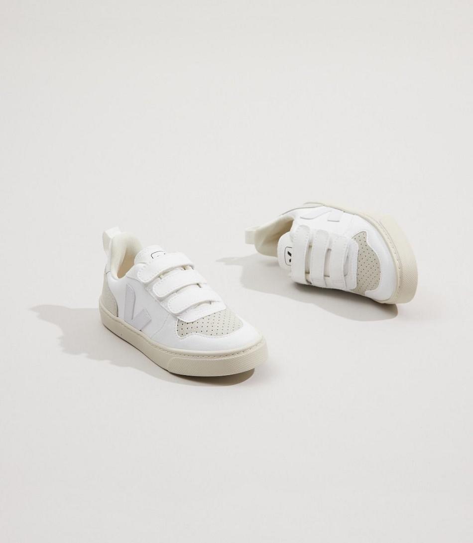 Veja Cwl Natural V-10 Kinder Weiß Beige | CHXBR17127