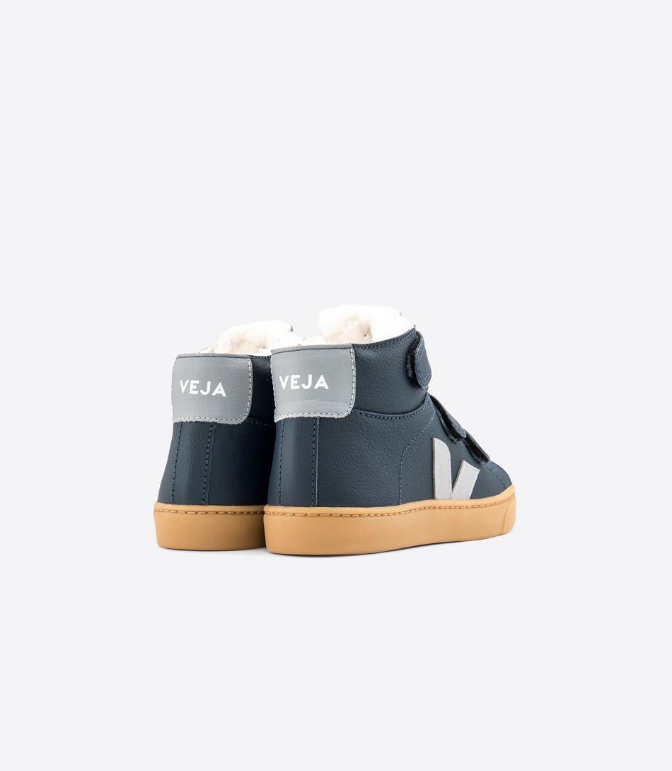 Veja Esplar Mid Fured Leder Nautico Oxford Kids Outlet Grau | UCHND99818