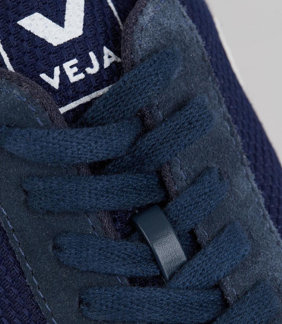 Veja Organic Baumwoll Nautico Schnürsenkel Damen Indigo | CHEGJ93418