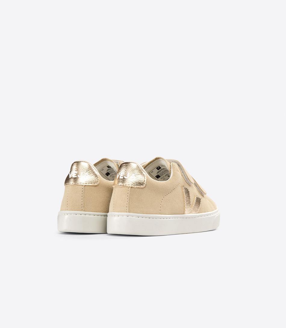 Veja Wildleder Almond Platine Esplar Kinder Beige | CHXBR26520