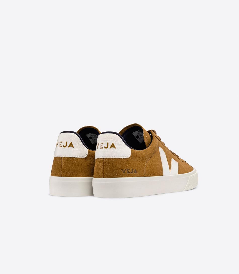 Veja Wildleder Camel Campo Damen Braun Weiß | CHZPD52427