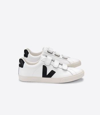 Veja 3-lock Leder Adults Outlet Weiß Schwarz | ACHDF87051