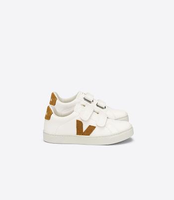 Veja Chromefree Leder Camel Esplar Kinder Weiß Braun | YCHVQ79653