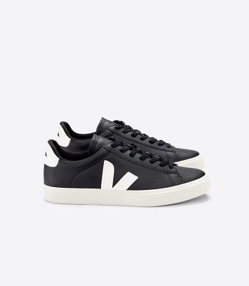 Veja Chromefree Leder Campo Damen Schwarz Weiß | ECHVG52559