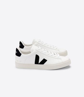 Veja Chromefree Leder Campo Damen Weiß Schwarz | ZCHMJ56812