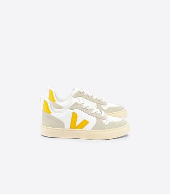 Veja Chromefree Leder Ouro Almond V-10 Kinder Weiß | CHJVR36442