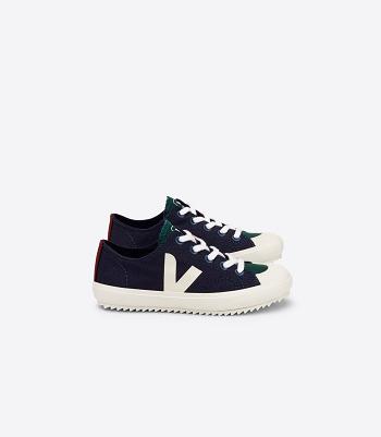 Veja Flip Laces Canvas Multico Marine Kids Vegan Blau | CHXBR80839