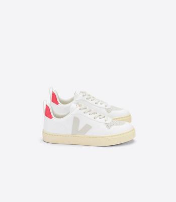 Veja Laces Cwl Pierre Fluo V-10 Kinder Weiß Rosa | CHDFL69567