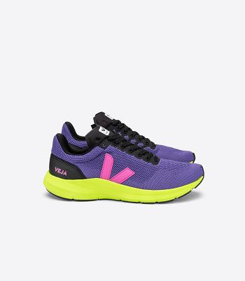 Veja Marlin Lt V-knit Ultraviolet Jaune Fluo Adults Outlet Lila | CHNEJ88991