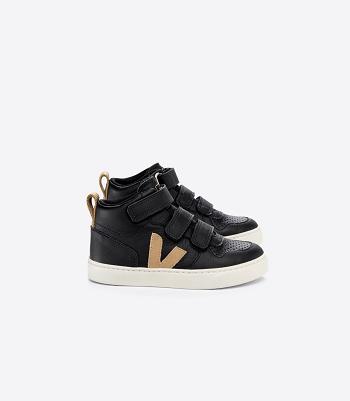 Veja Mid Chromefree Leder Dune V-10 Kinder Schwarz | CHDYB33760