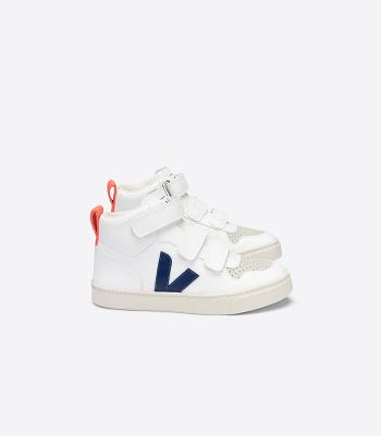 Veja Mid Cwl Cobalt Orange Fluo V-10 Kinder Weiß Tiefesblau Orange | SCHVO25780