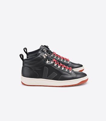 Veja Roraima Bastille Leder Grafite Rust Outsole Adults Outlet Schwarz Rot | CHEGJ55251