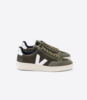 Veja V-12 B-mesh Adults Outlet Olivgrün Weiß | CHCIF57308