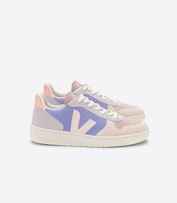 Veja Wildleder Multico Lavande V-10 Damen Weiß Rosa | CHXBR78989